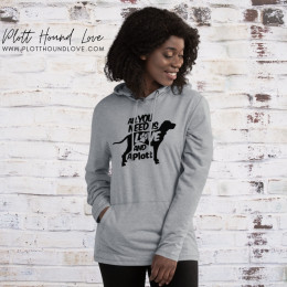Hoodie - All you need is Love and a Plott - Unisex Lightweight Hoodie